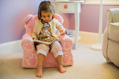 Pink Bear Children's Plush Chair by Animal Adventure