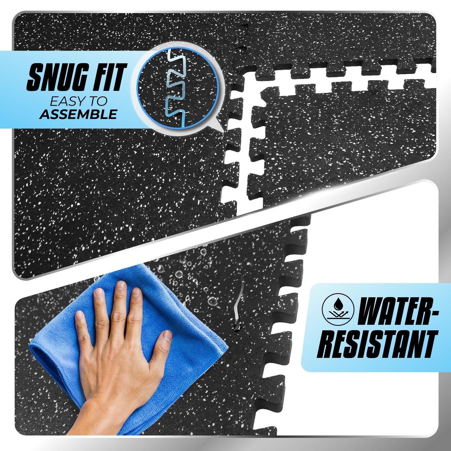 Rubber Gym Flooring Tiles by Yes4All, 0.56" Thick