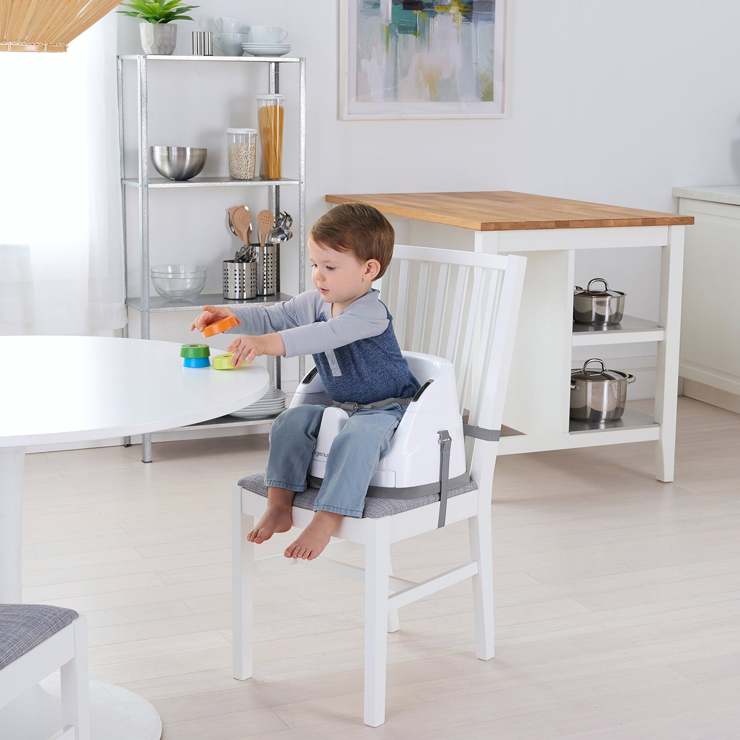 Ingenuity Baby Base 2-in-1 Seat - Slate - Booster Feeding Seat