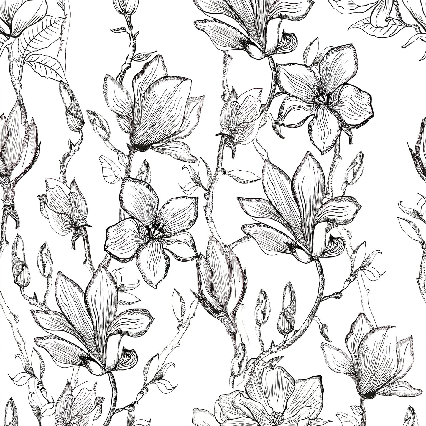Yancorp 17.3"x120" Peel and Stick Wallpaper for Bedroom Accent Wall Boho Floral Removable Contact Paper for Cabinets and Drawers Bathroom Farmhouse