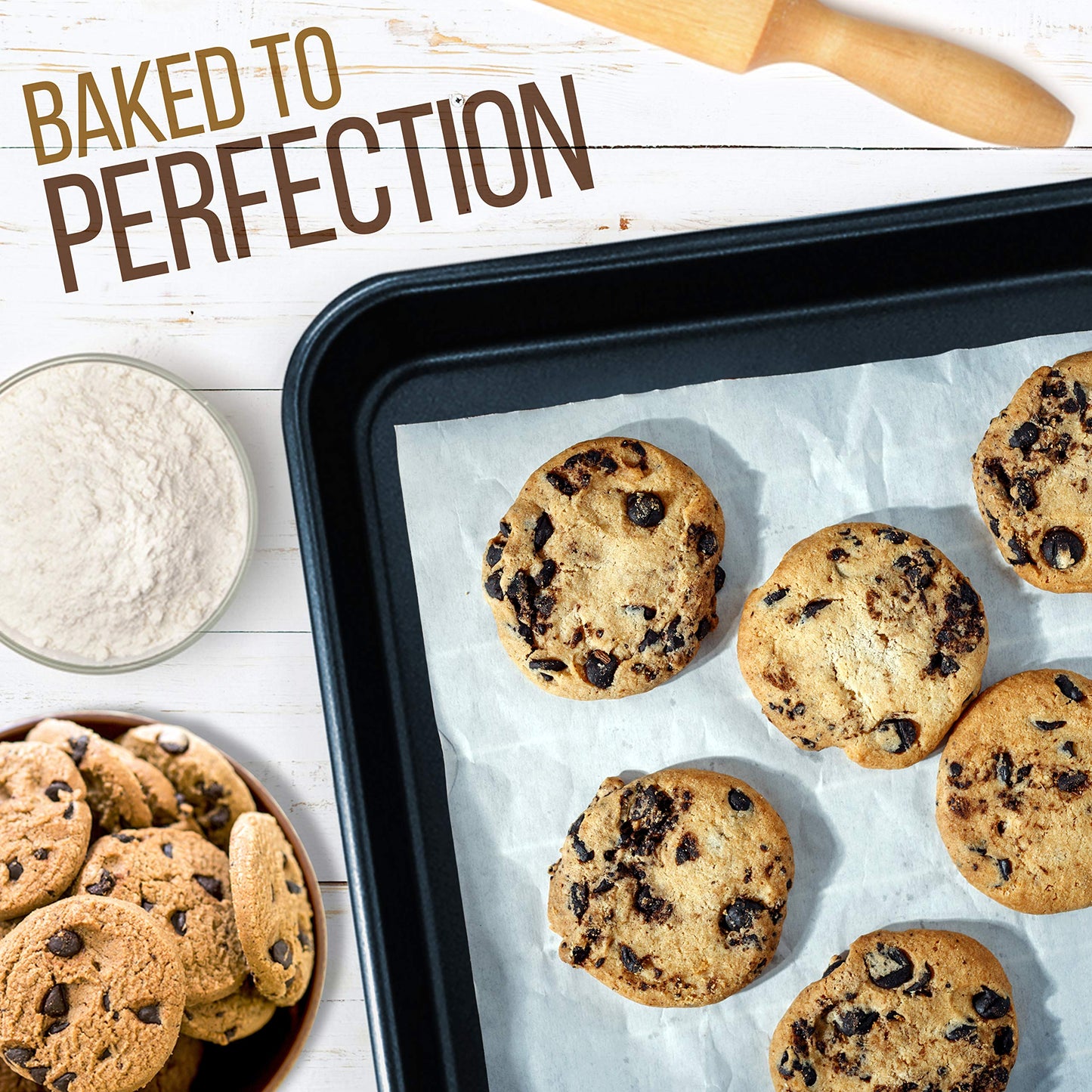 NutriChef Non-Stick Baking Sheet Set, 2-Piece
