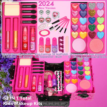 Kids Makeup Kit - 52 PCS Washable Fun