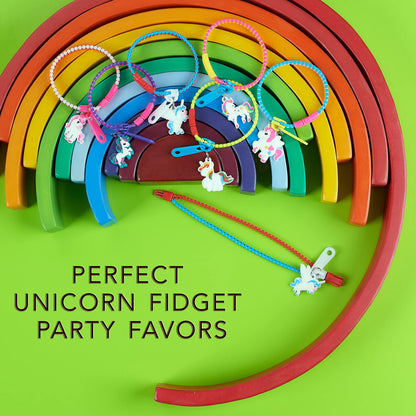 Unicorn Zipper Bracelets Party Kit for Kids