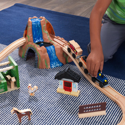75-Piece KidKraft Wooden Farm Train Set