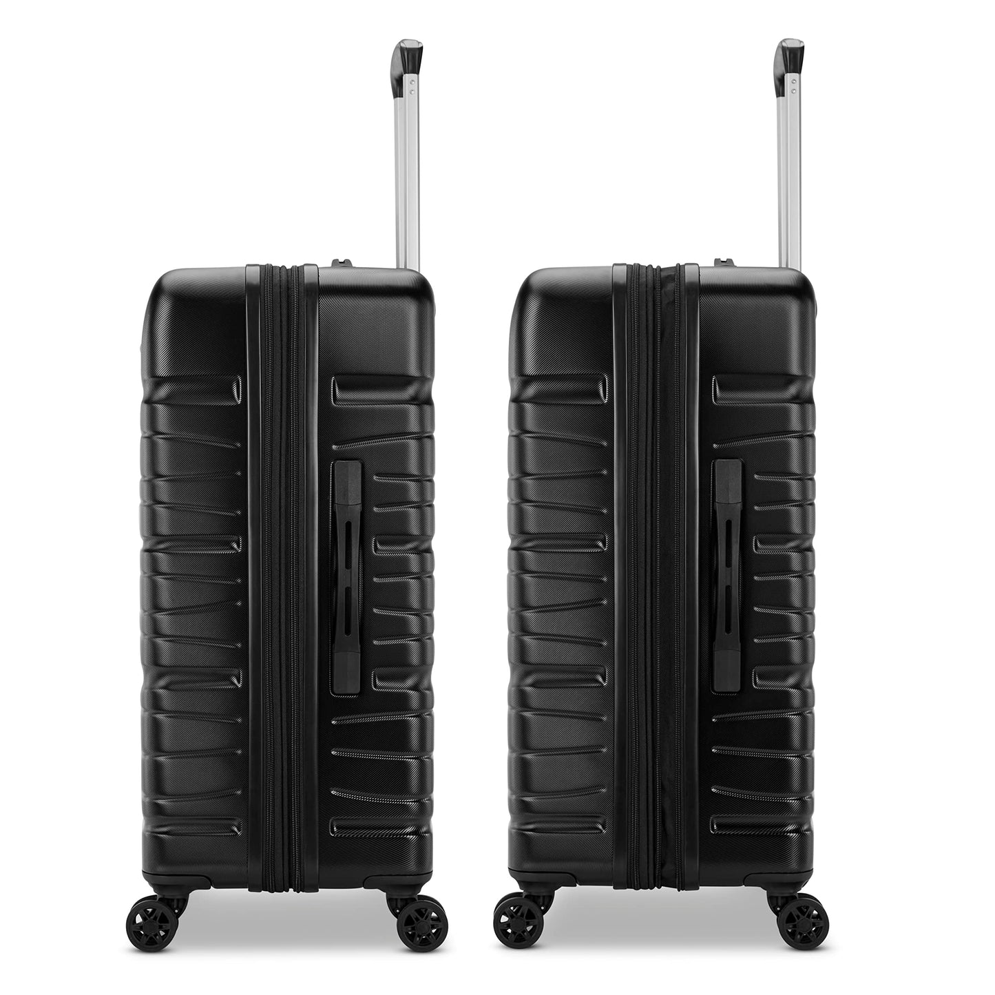 Samsonite Evolve SE Hardside Expandable Luggage with Double Spinner Wheels, Bass Black, 3PC SET (CO/M/L)