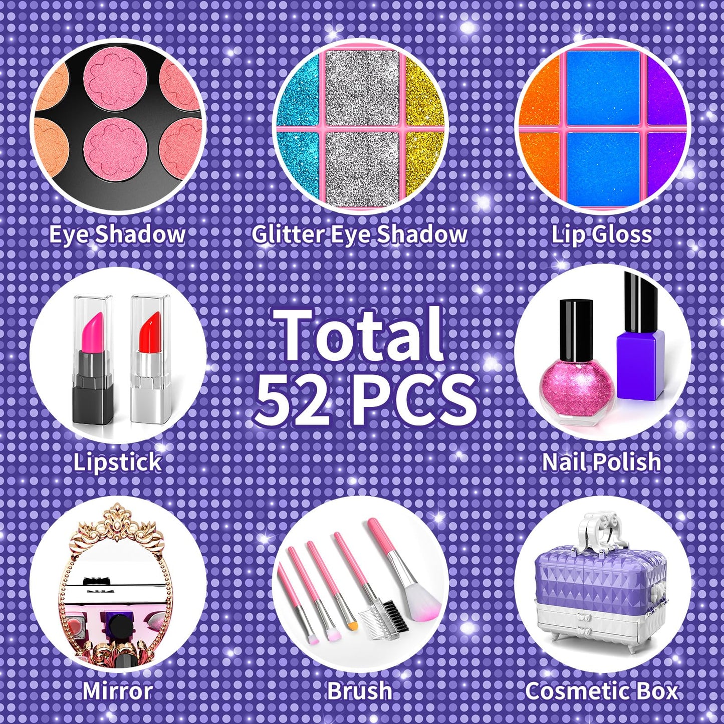 Kids Washable Makeup Set for Pretend Play