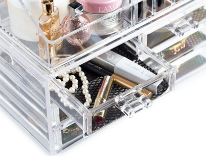 Masirs 16-Compartment Makeup Organizer with Drawers