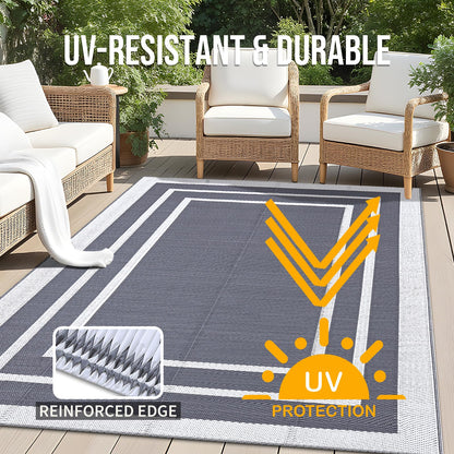 OLANLY Waterproof Reversible Outdoor Rug 5x8 ft