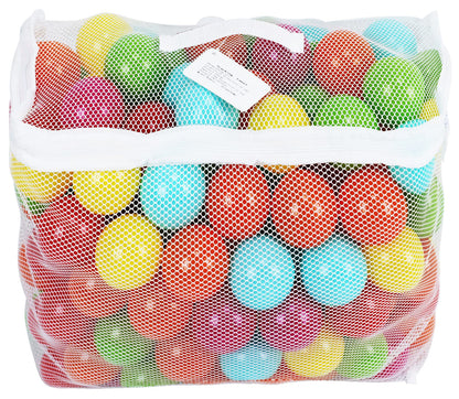 Elevon 2.3-Inch Phthalate Free BPA Free Non-Toxic Crush Proof Play Balls Pit Balls- 6 Bright Colors in Reusable and Durable Storage Mesh Bag with Zipper, 100-Count