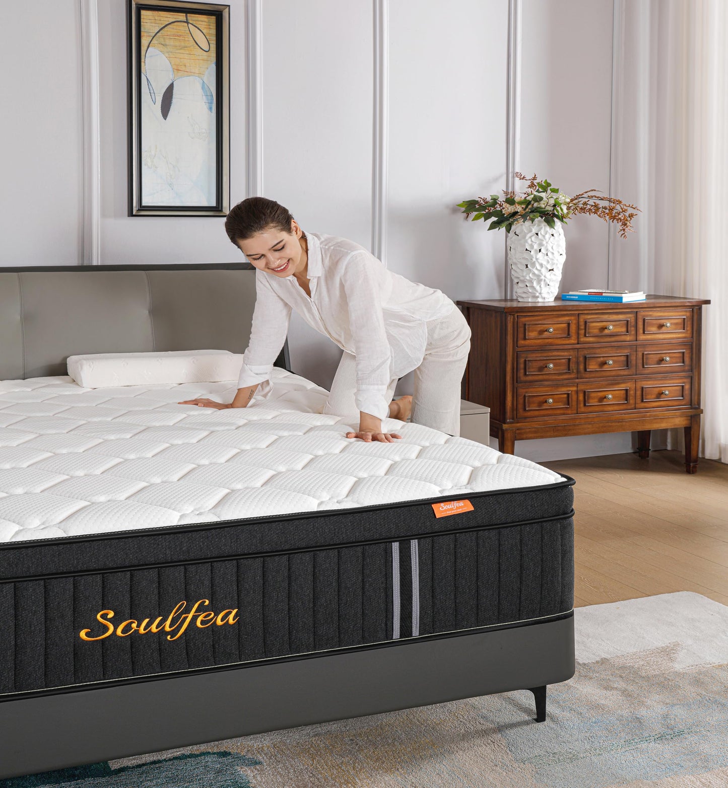 Soulfea 14 Inch Queen Hybrid Memory Foam Mattress