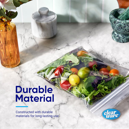 CLEARWARE Resealable Quart Storage Bags - 150 Count