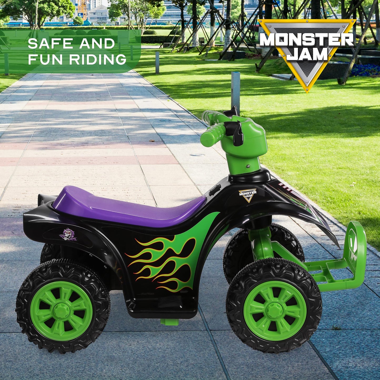 Monster Jam 6V Kids ATV Ride-On Toy
