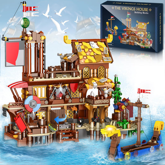 1039Pcs Viking Pirate Ship Building Block Set