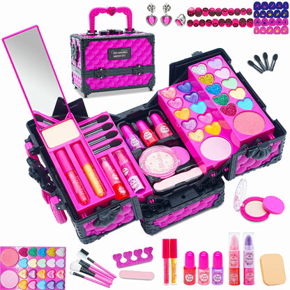 Kids Makeup Kit for Girl - Washable Makeup Toy for Girls, Little Girls Make up Set Safe & Non Toxic Makeup for Toddlers Children Princess, Girl Toys Age 4 5 6 7 8 Christmas Birthday Gift for Girl.