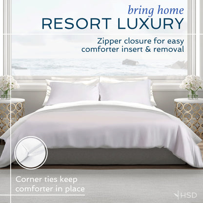 Hotel Sheets Direct Duvet Cover Bed Linen Set, 2 -Piece Set, Grey, Twin XL