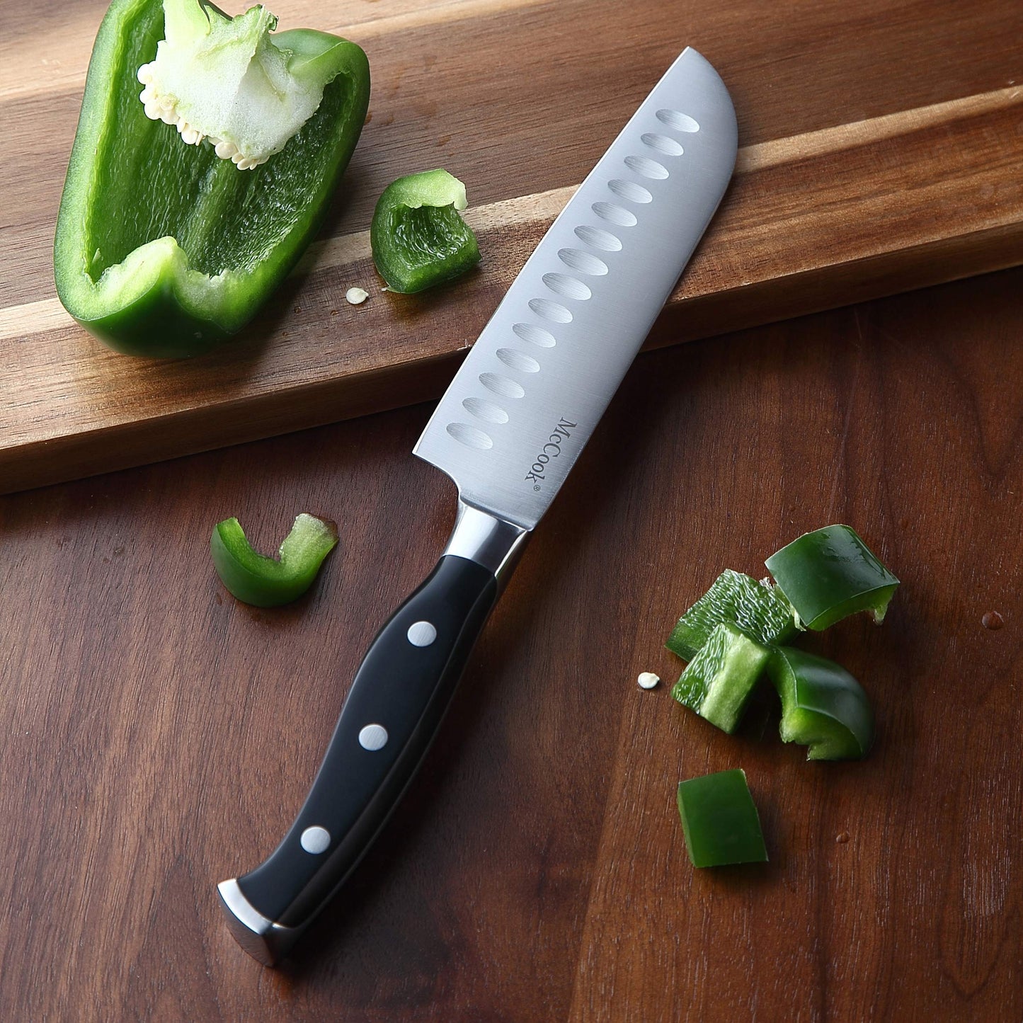 McCook Knife Set with Wooden Block & Sharpener