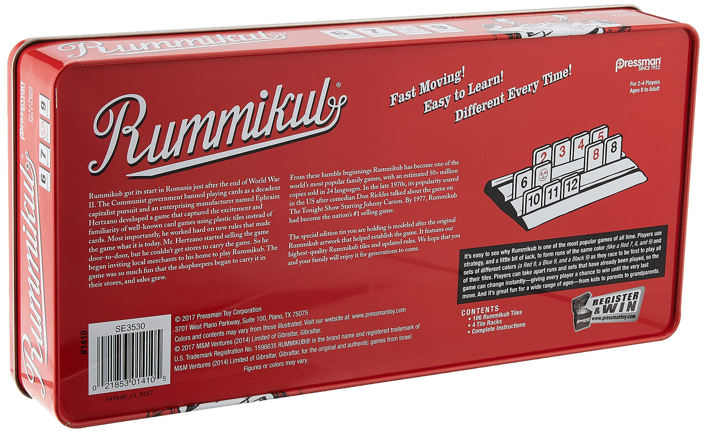 Rummikub Retro Tin Tile Game by Pressman