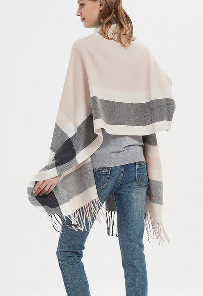 Wander Agio Womens Plaid Winter Shawl Scarf