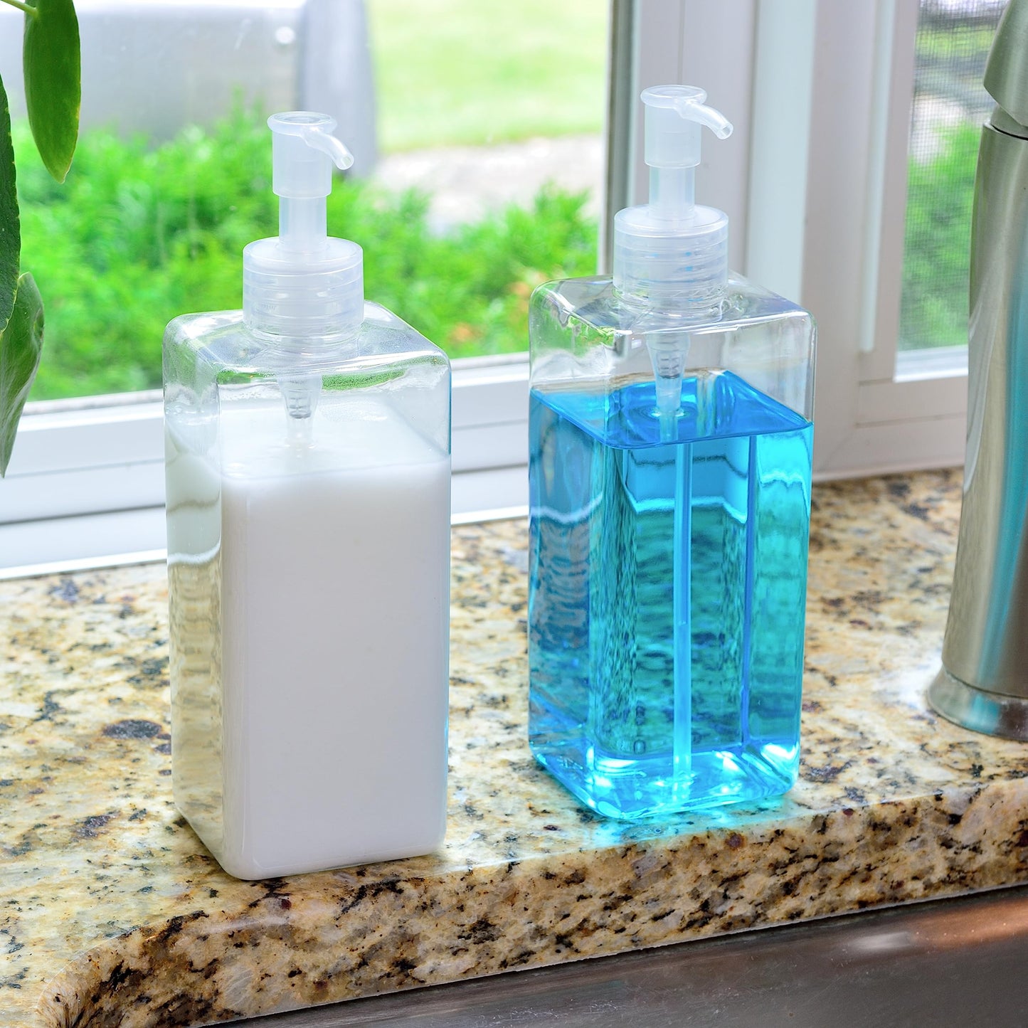 Youngever 5 Pack Shampoo Pump Bottles 16 Ounce