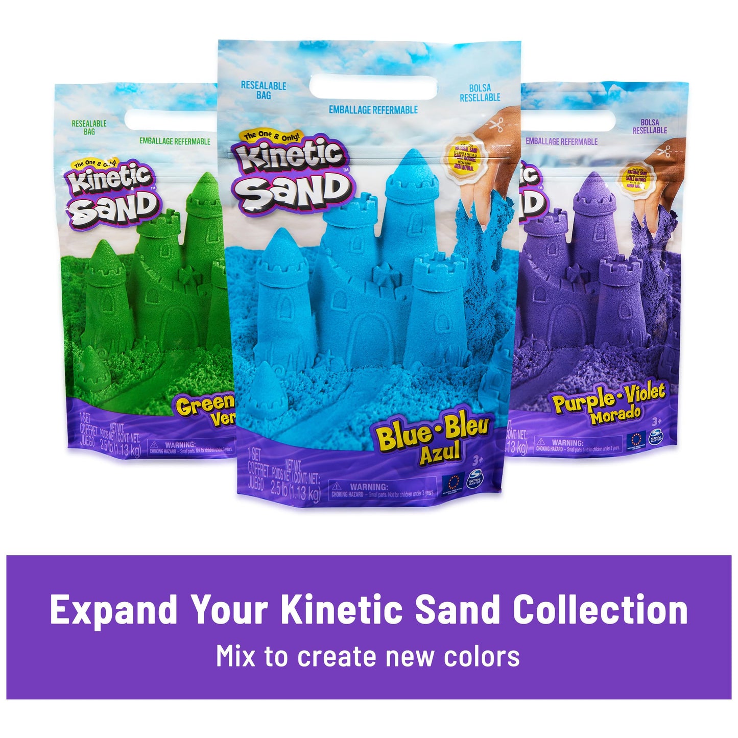 Kinetic Sand, Mermaid Crystal Playset, Over 1lb of Play Sand, Gold Shimmer Sand, Storage and Tools, Sensory Toys for Kids Ages 3 and up