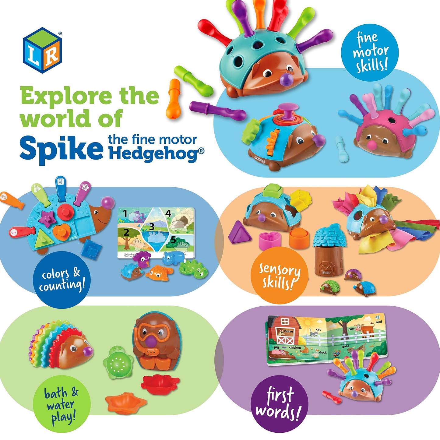 Learning Resources Fine Motor Hedgehog Book Set