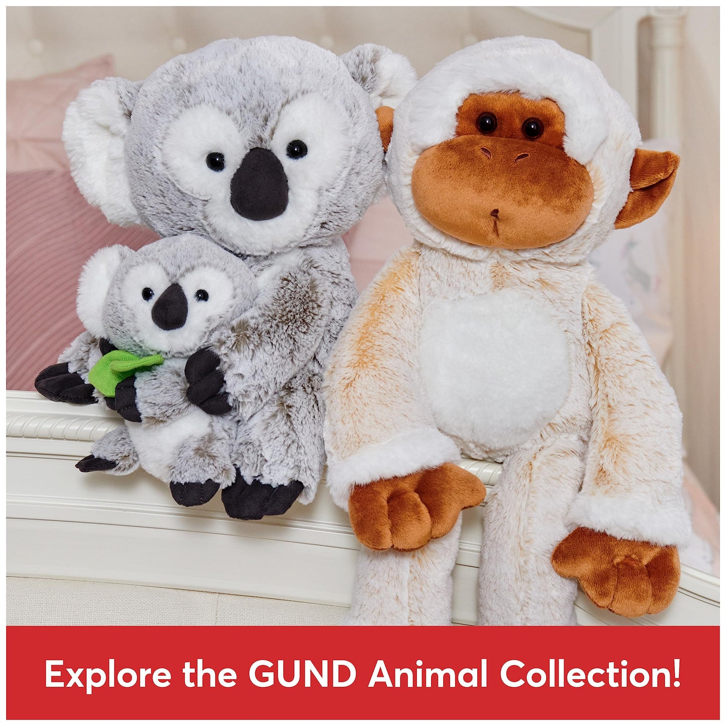 GUND Zozo The Koala Bear with Joey Plush, Stuffed Animal for Ages 1 and Up, Gray/White, 10”