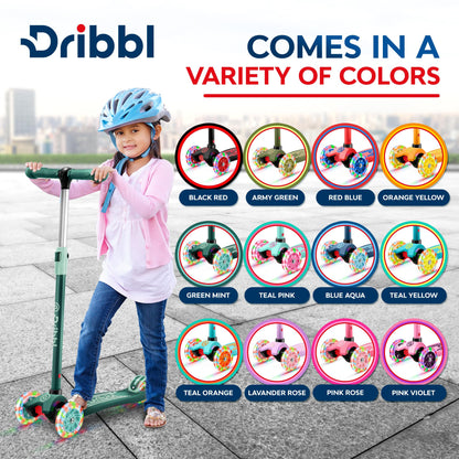 Dribbl Kids 3-Wheel Scooter with Adjustable Handlebar
