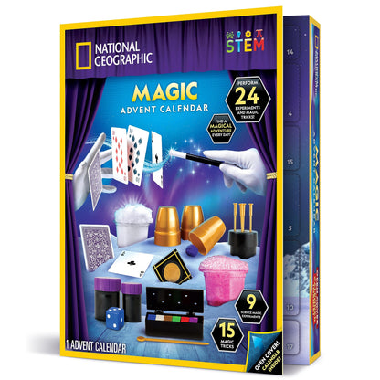 NATIONAL GEOGRAPHIC Magic Advent Calendar 2024 - Kids Advent Calendar with 24 Magic Tricks & Science Experiments, Christmas Countdown Calendar, Christmas Toys, Advent Calendar Magic