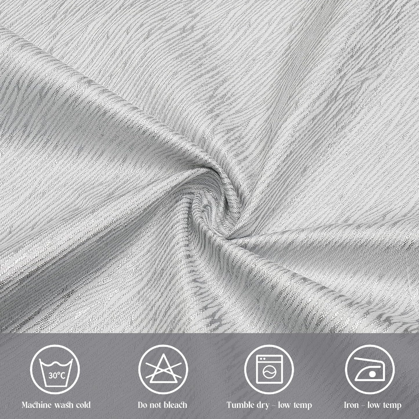 Majestic Giftware Silver Print Tablecloth for Dining