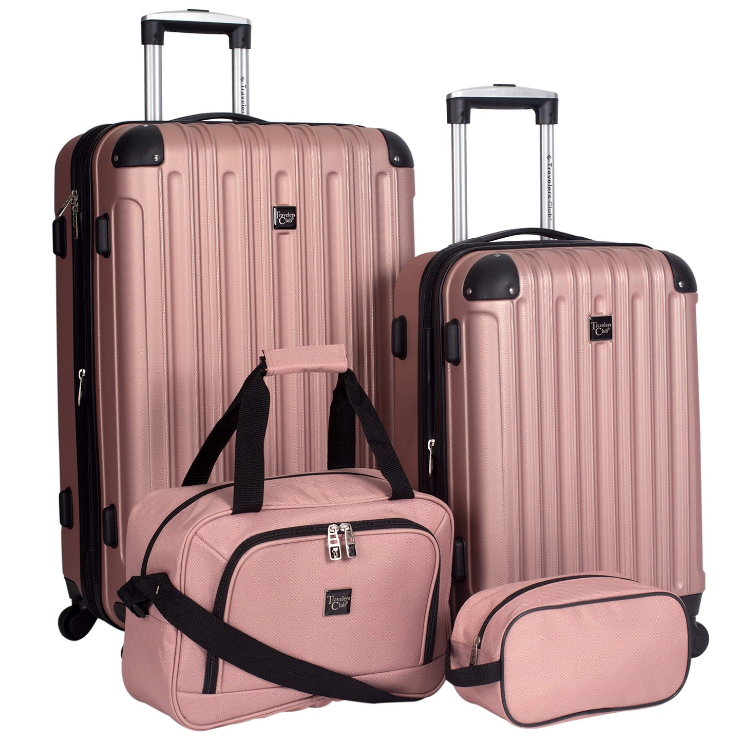 Travelers Club Rose Gold 4-Piece Luggage Set