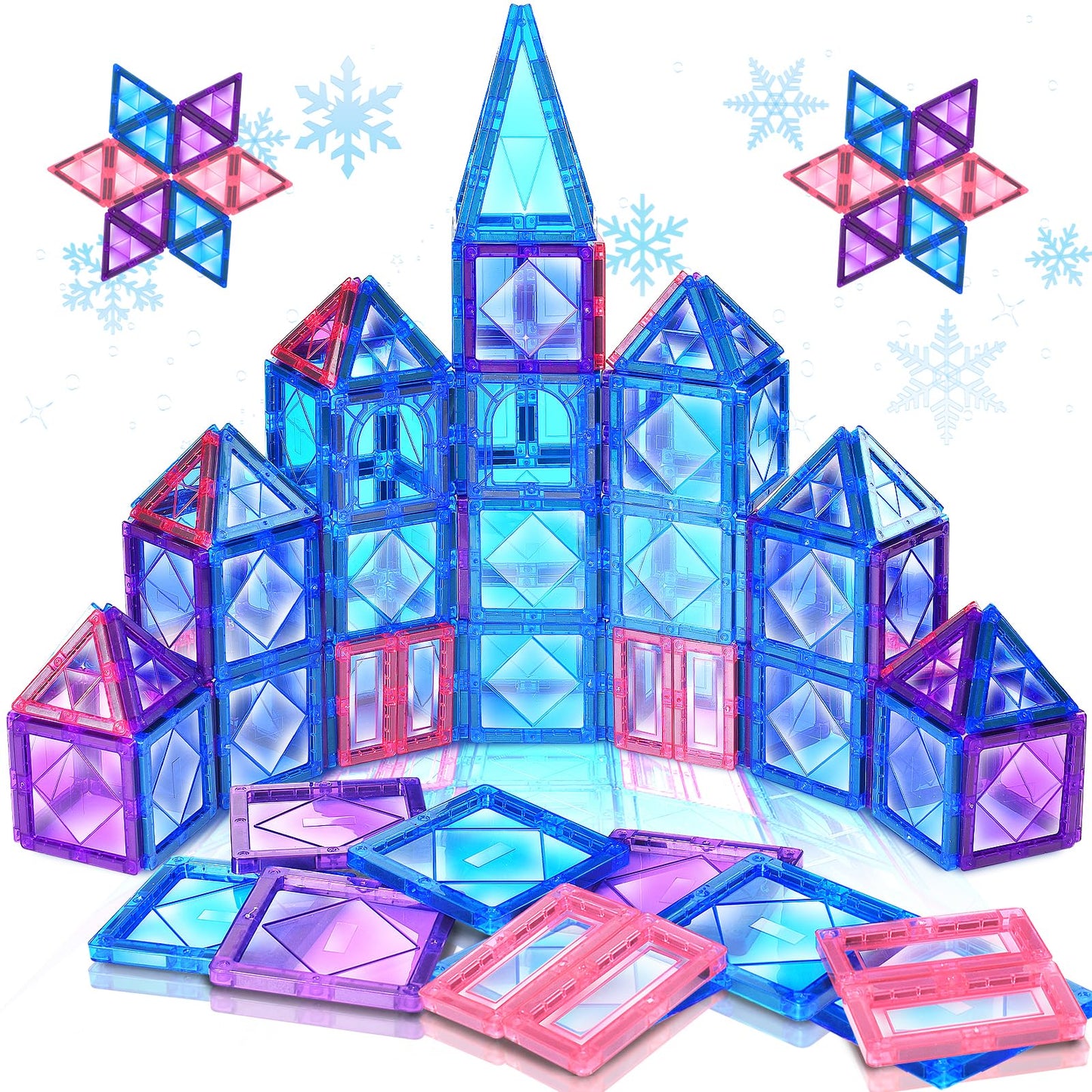 Magnetic Building Tiles for Kids 3-7 Years