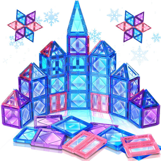 Magnetic Building Tiles for Kids 3-7 Years