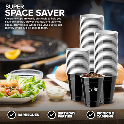 Stock Your Home 16oz Disposable Plastic Cups - 100 Count