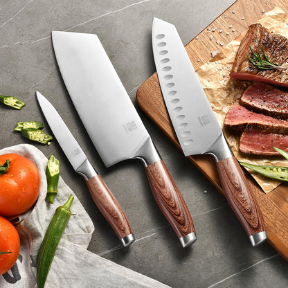 3-Piece Professional Chef Knife Set by HAOCHUYI