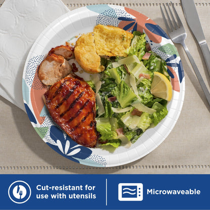 204 Count Dixie Disposable Paper Plates, 10 Inch