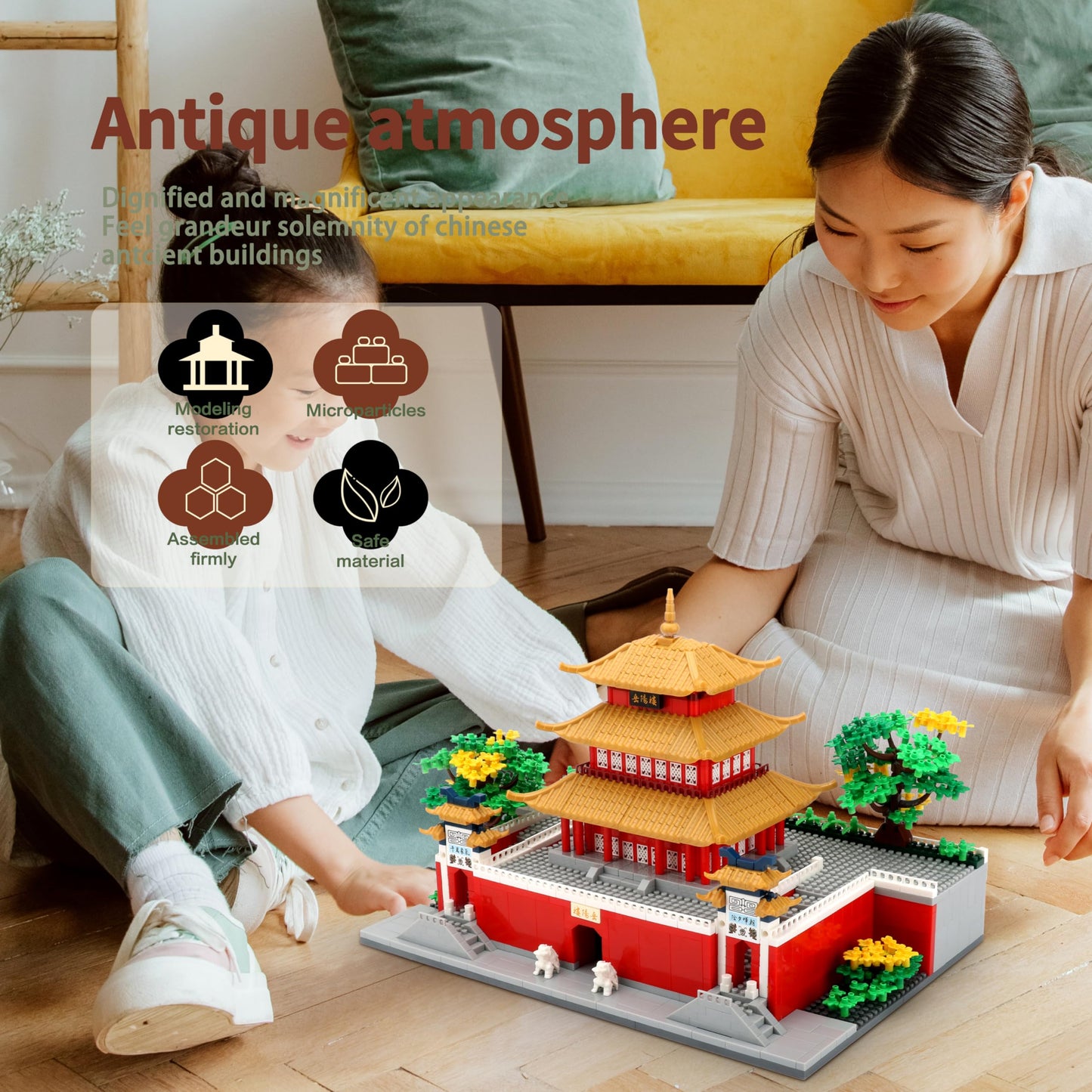 2236 Pcs Micro Building Blocks Asian Architecture Building Set