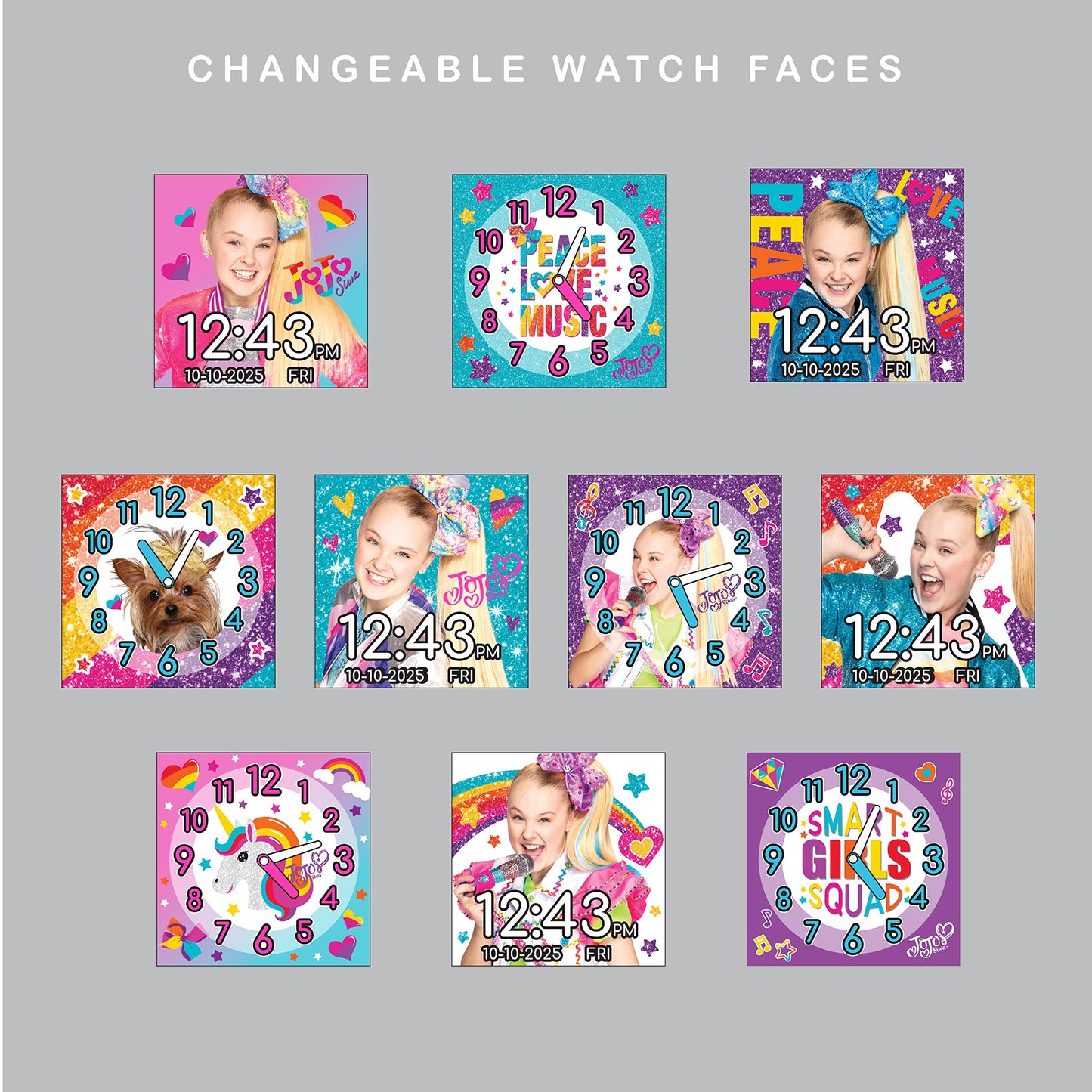 Accutime JoJo Siwa Kids Smart Watch with Games
