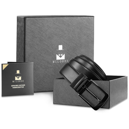 MILORDE Men’s Reversible Leather Golf Belt
