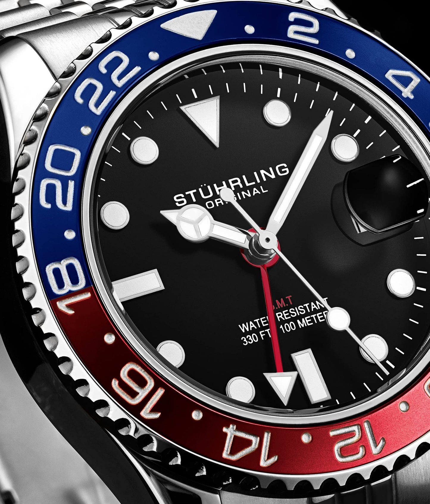 Stuhrling Original GMT Quartz Watch with Bracelet