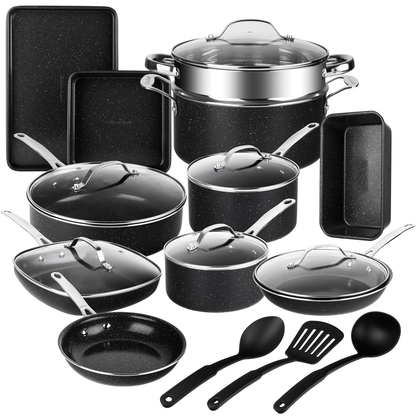 20-Piece Granitestone Nonstick Cookware Set