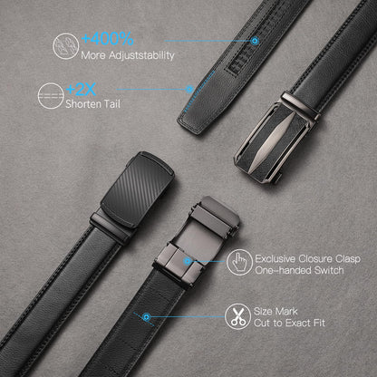 FALAN MULE Leather Ratchet Belt for Men