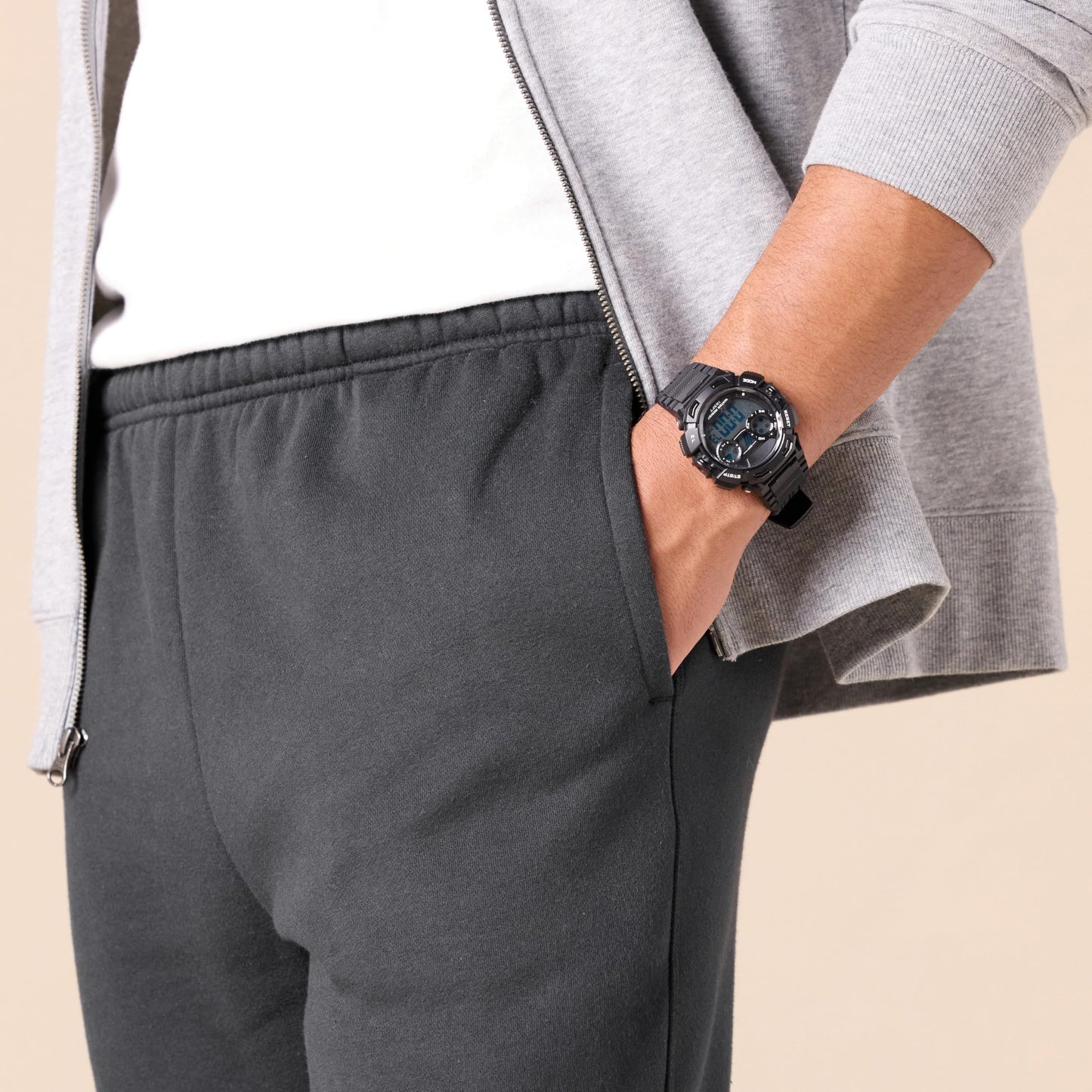 Men's Fleece Open Bottom Sweatpants by Amazon Essentials