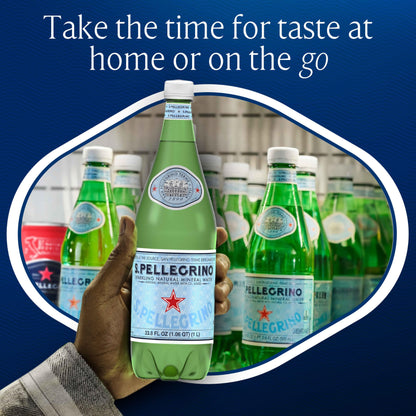 12 Bottles San Pellegrino Sparkling Mineral Water 33.8 fl oz.