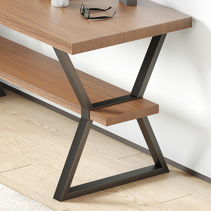 Metal Desk Legs Set of 2, 28" Black