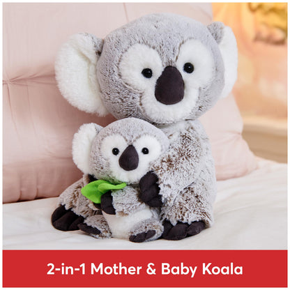 GUND Zozo The Koala Bear with Joey Plush, Stuffed Animal for Ages 1 and Up, Gray/White, 10”