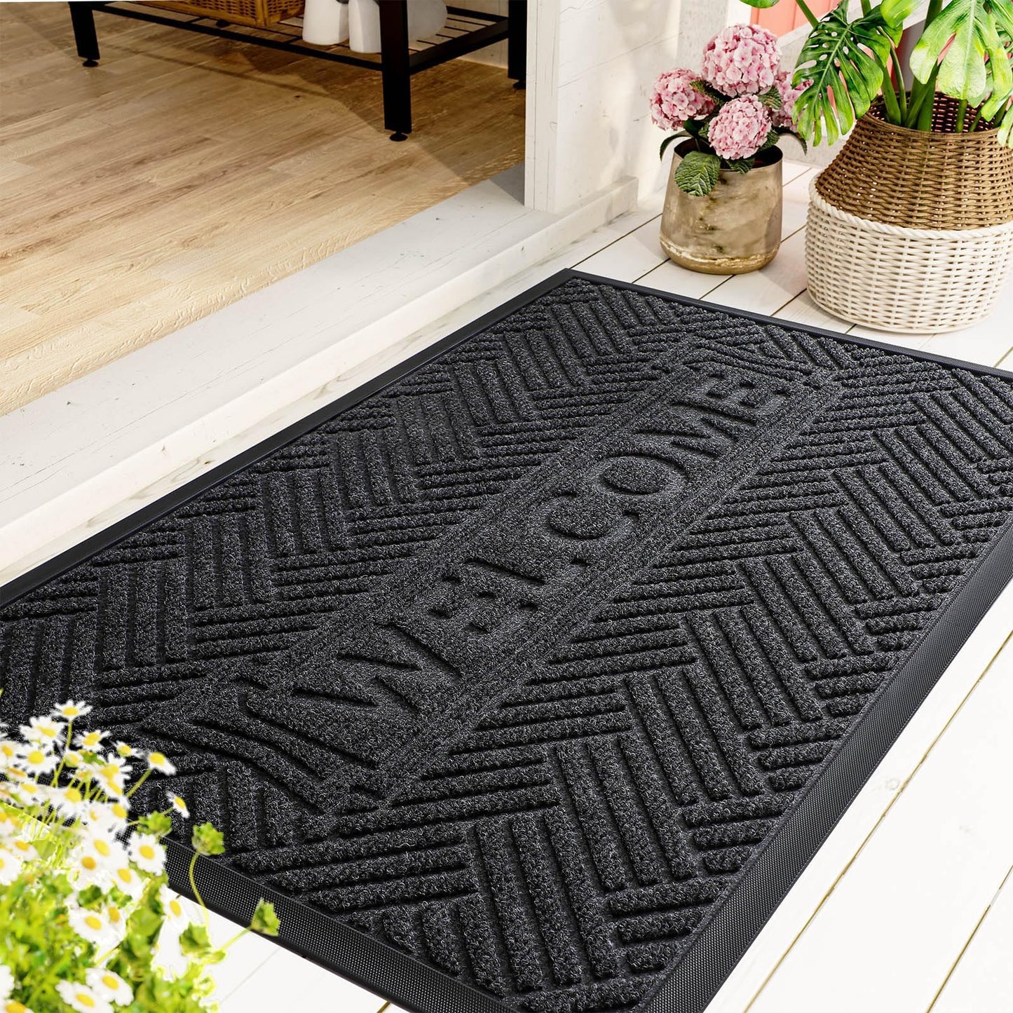Welcome Non-Slip Outdoor Doormat