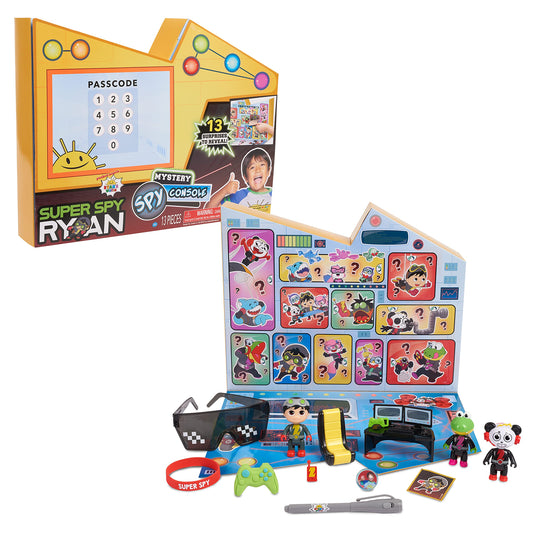 Ryan's World Super Spy Ryan Golden Console, 13 Surprises Inside, Spy Pen Uncovers Secret Images on the Box, Kids Toys for Ages 3 Up, Amazon Exclusive by Just Play