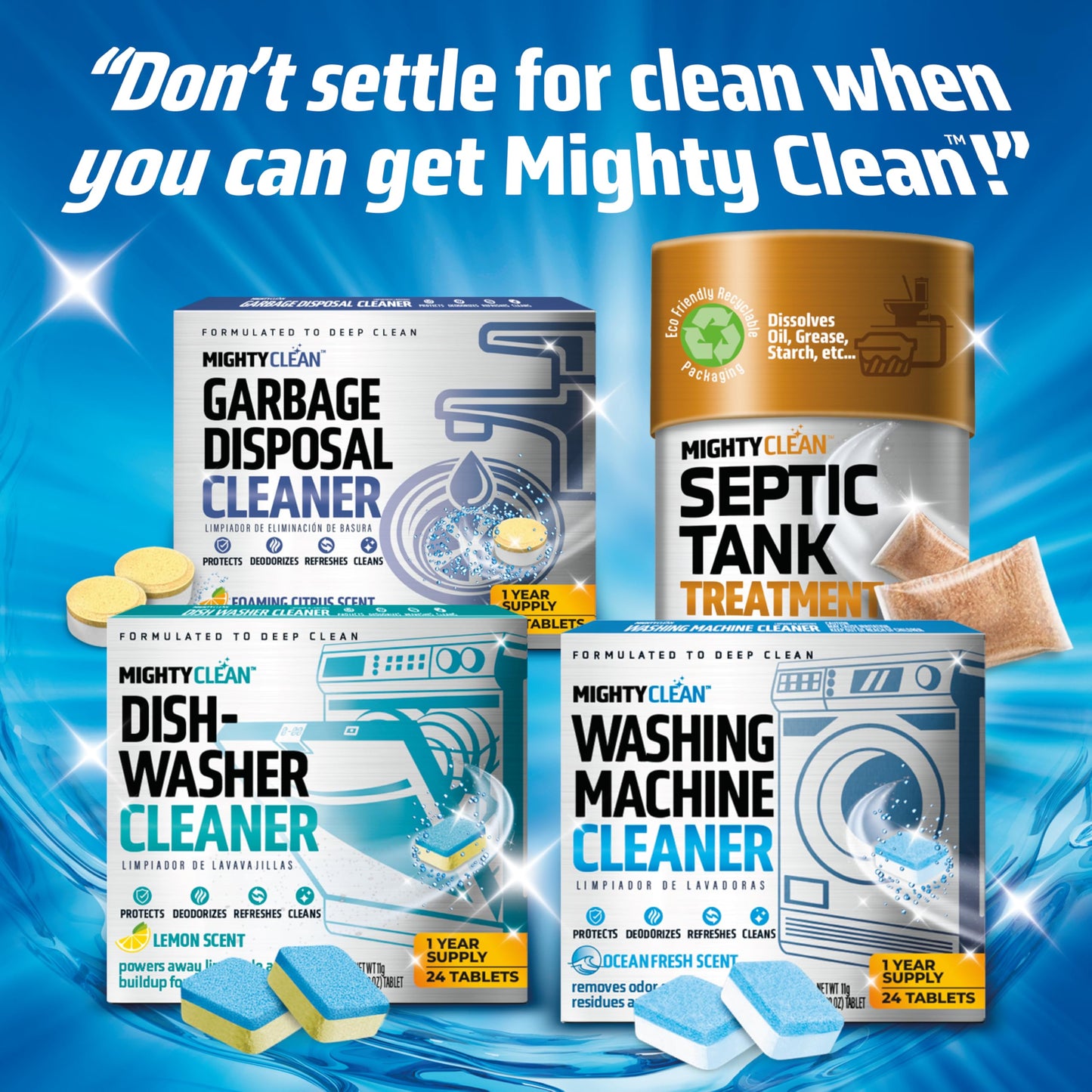 Washing Machine Cleaner Tablets - 24 Pack