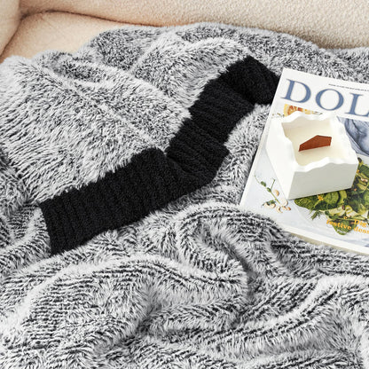 Reversible Soft Throw Blanket for Couch