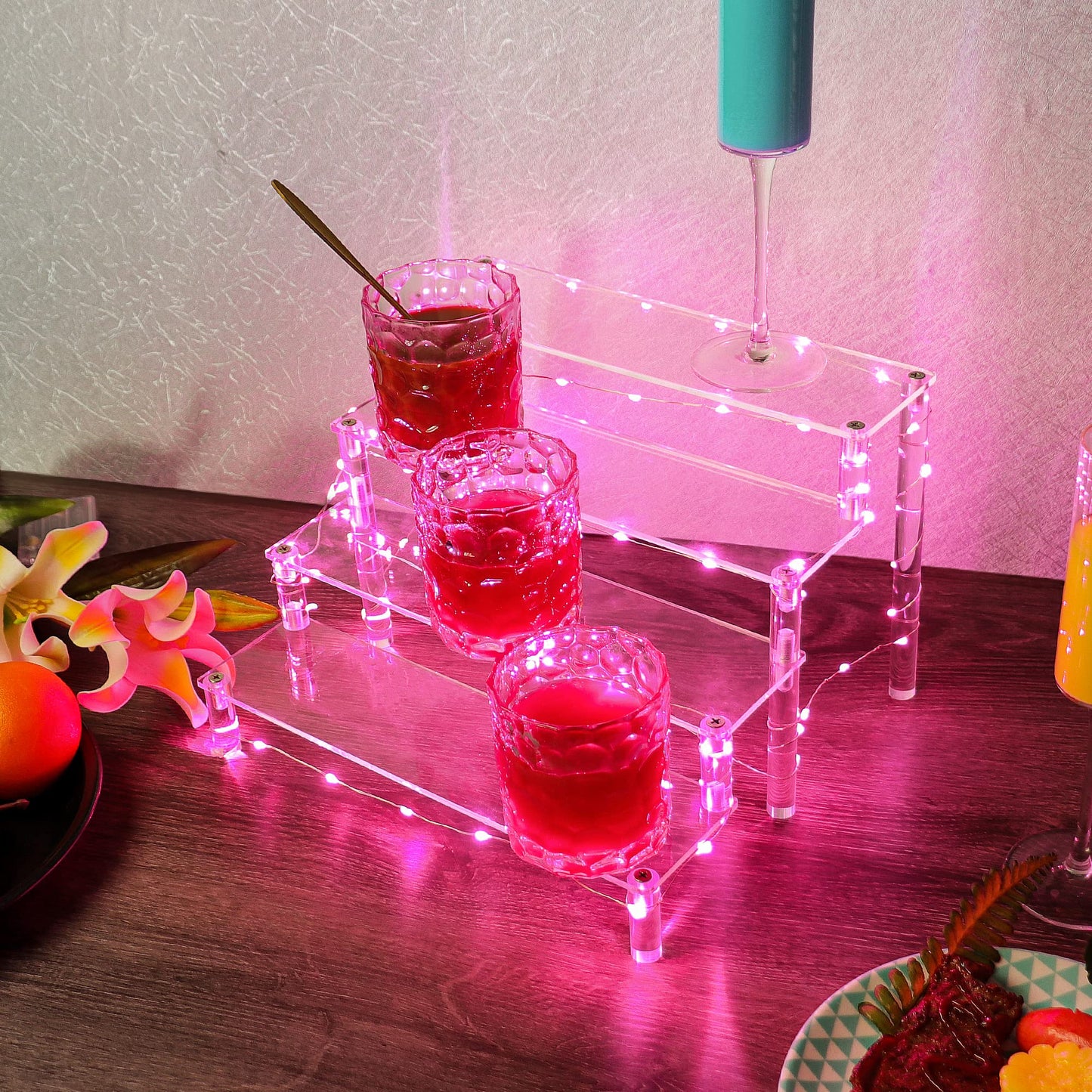 4-Tier Acrylic Display Shelf for Cakes and More